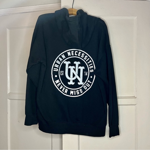 Navy Blue Hoodie with Emblem - Picture 2 of 4